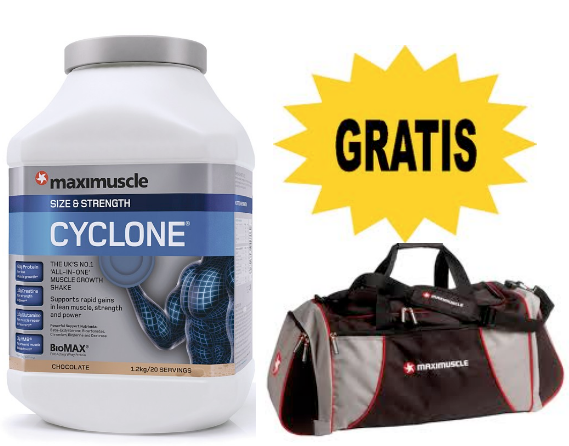 Cyclone 1,2 Kg con borsa Maximuscle in omaggio Cyclone 1,2 Kg con borsa Maximuscle in omaggio